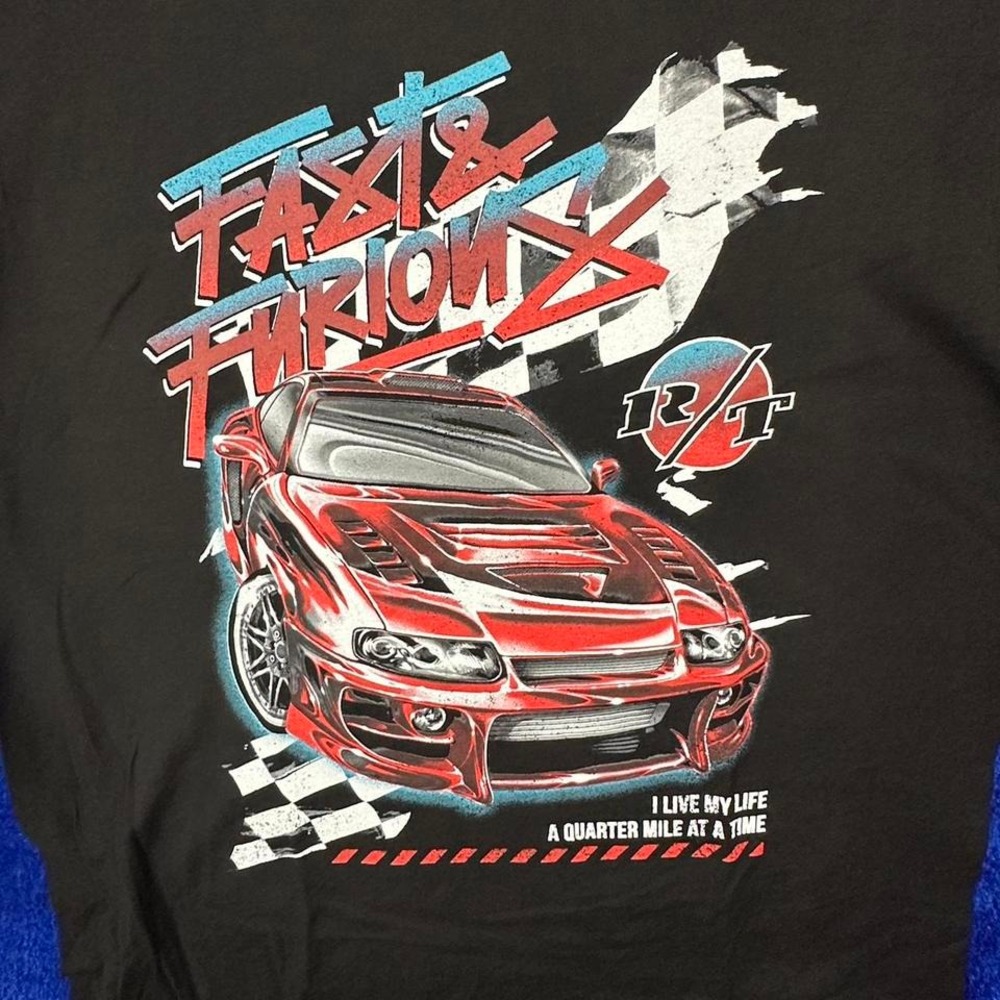 Fast & Furious 1/4 quarter‎ mile black cotton tee Vintage Rare Mens M #F&F